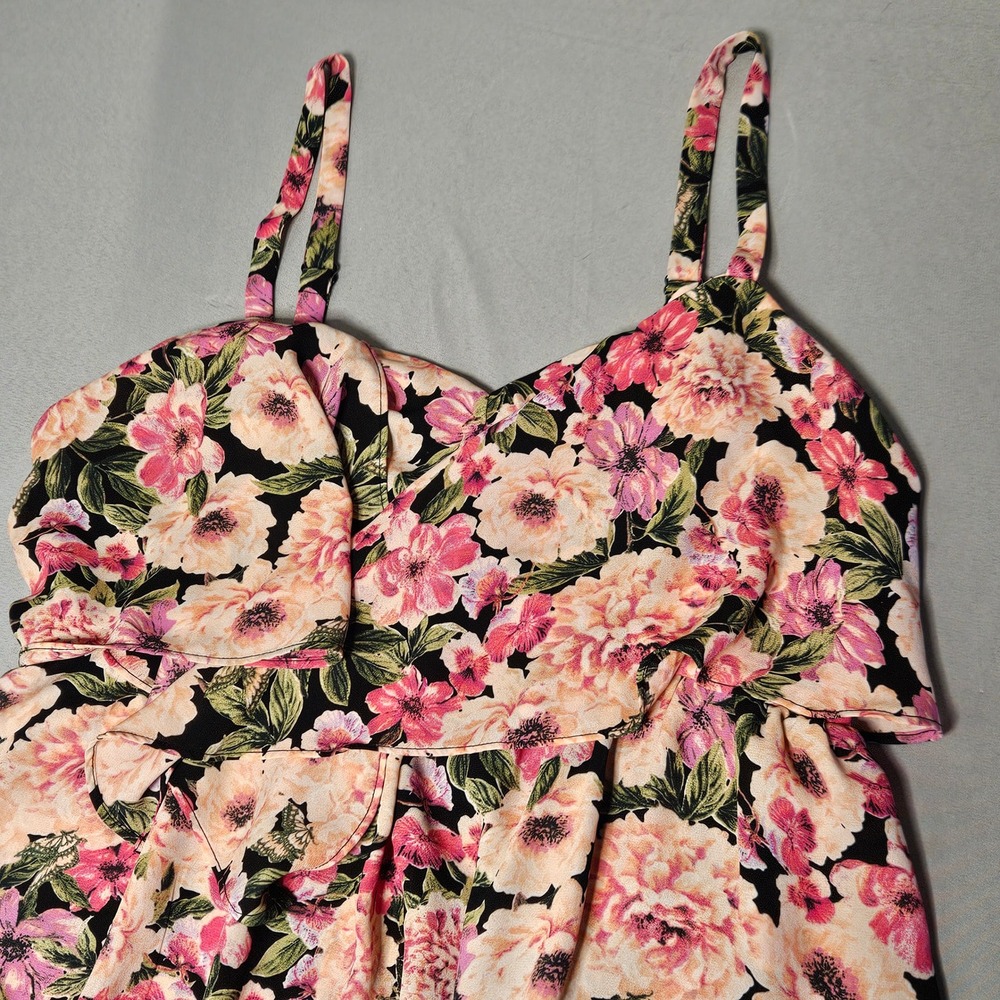 Ophelia Roe Maxi Dress Womens Small Pink Floral Ruffle Smocked Boho Summer